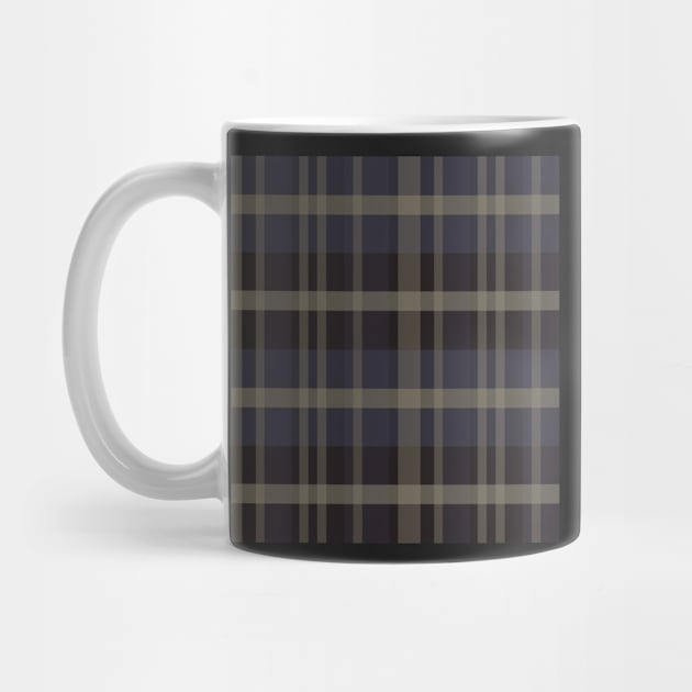 Dark Academia Aesthetic Iagan 1 Hand Drawn Textured Plaid Pattern by GenAumonier